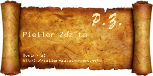 Pieller Zéta névjegykártya
